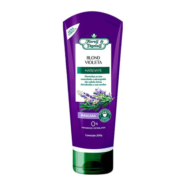 Máscara Flores e Vegetais Matizante Blond Violeta 200g