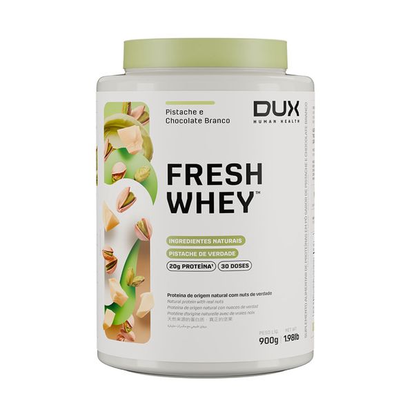 FRESHWHEY™ PISTACHE E CHOCOLATE BRANCO - POTE 900 G PISTACHE E CHOCOLATE BRANCO Pistache e Chocolate Branco