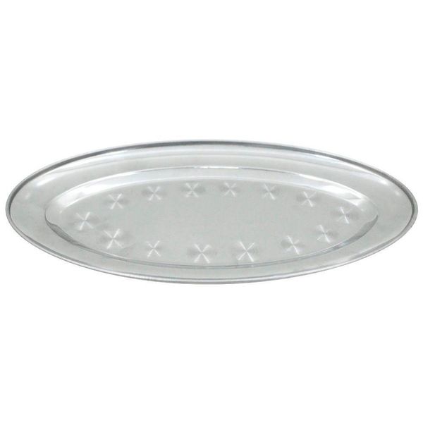 Kit 10 Bandejas Oval Em Aço Inox 29cm