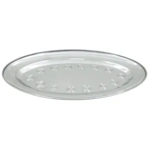 Kit 10 Bandejas Oval Em Aço Inox 29cm