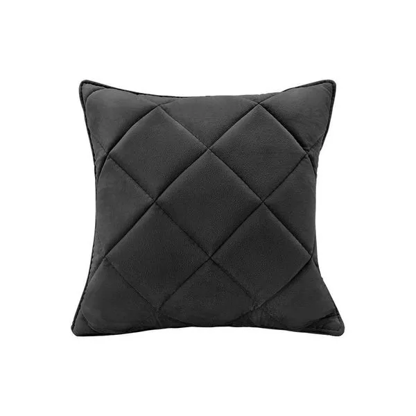 Almofada Decorativa Nina Matelassê 48X48 Veludo Preto