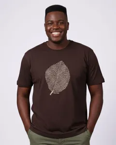 Camiseta Plus Size Masculina Algodão Estampa Marrom G3