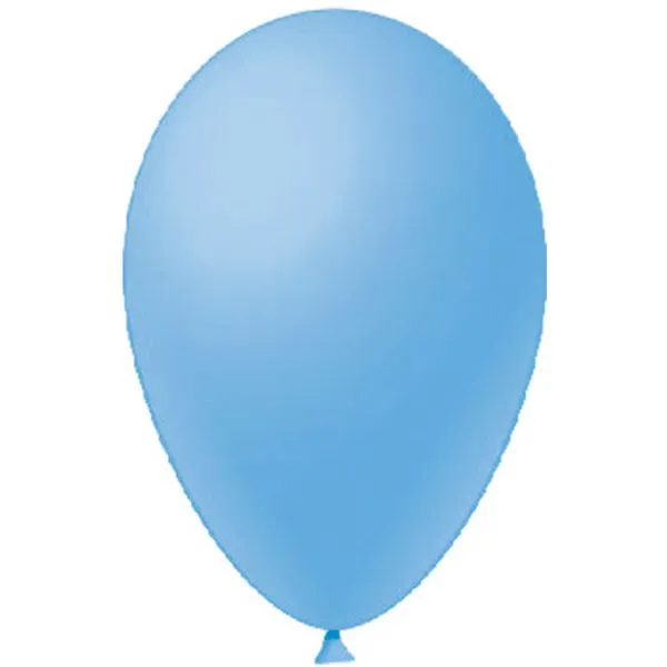 Balão Liso 7 Polegadas Latex Azul Claro - Festball