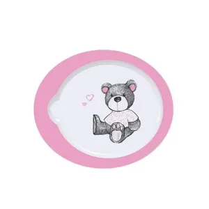 Pratinho De Alimentação Toddler Urso - Rosa - Minimi