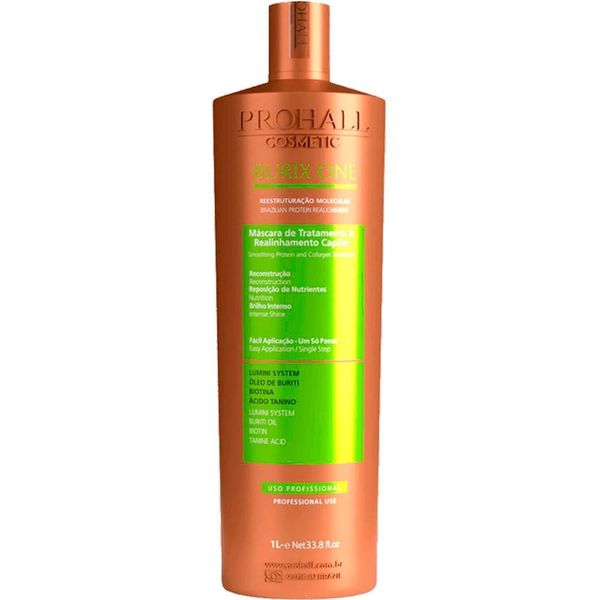 Prohall Burix One - Escova Progressiva Vegana Reestruturação Molecular 1l