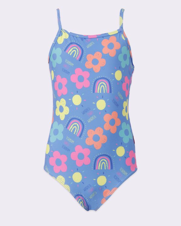 Maiô Infantil De Alcinha Estampado Proteção UV50+ Azul 8