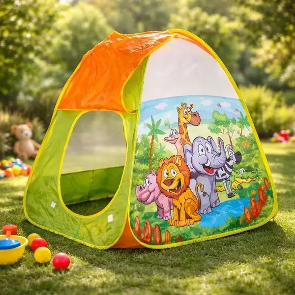 Barraca Infantil Dobrável Brinquedo Cabana Portátil para Brincar em Poliéster First Bikes Barraca Infantil Dobrável Brinquedo Cabana Portátil em Poliéster First Bikes