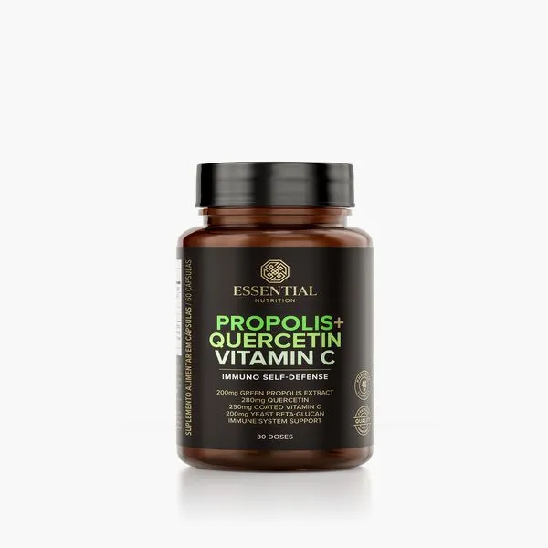 Suplemento Alimentar Propolis + Quercetin + Vitamin C Essential Nutrition 60 Cápsulas