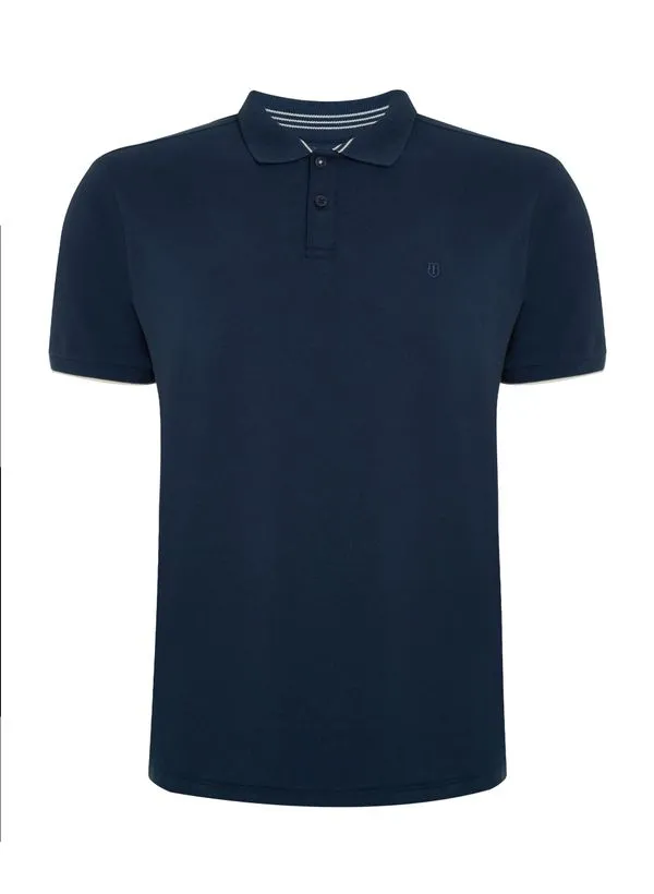 Polo Slim Fit Punho Friso Masculina Individual GG