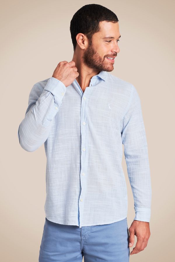 Camisa Ml Flame Leve Azul Claro - M