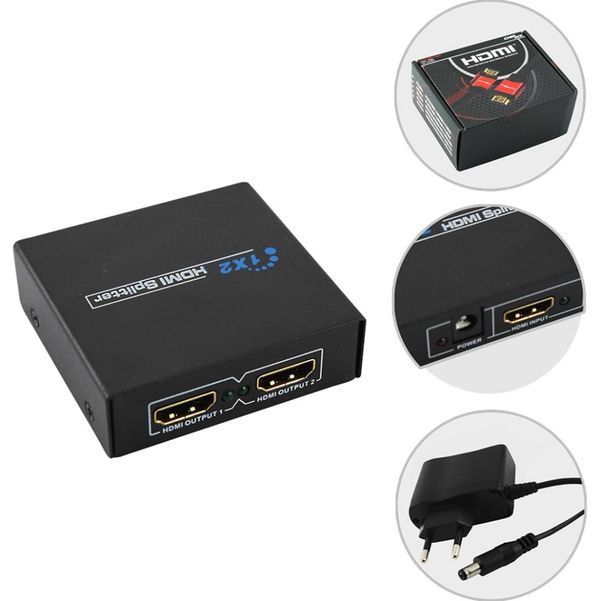 Splitter HDMI 1.3 1 Entrada X 2 Saidas Preto PIX
