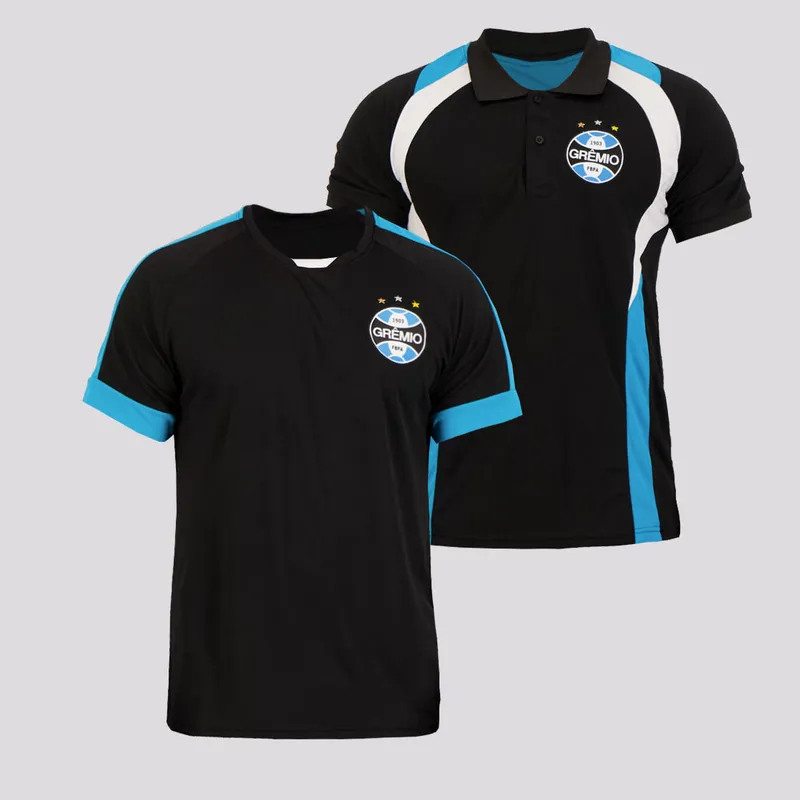 Kit de 2 Camisas Grêmio Imortal Preta