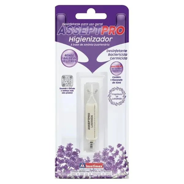 Higienizador Asseptpro Lavanda Insetimax 10ml HIGIENIZADOR ASSEPTPRO LAVANDA INSETIMAX