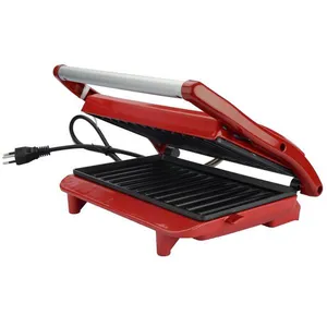 Grill Elétrico Lenoxx Panini Life Inox PGR155 com Coletor de Gordura Vermelho 220V