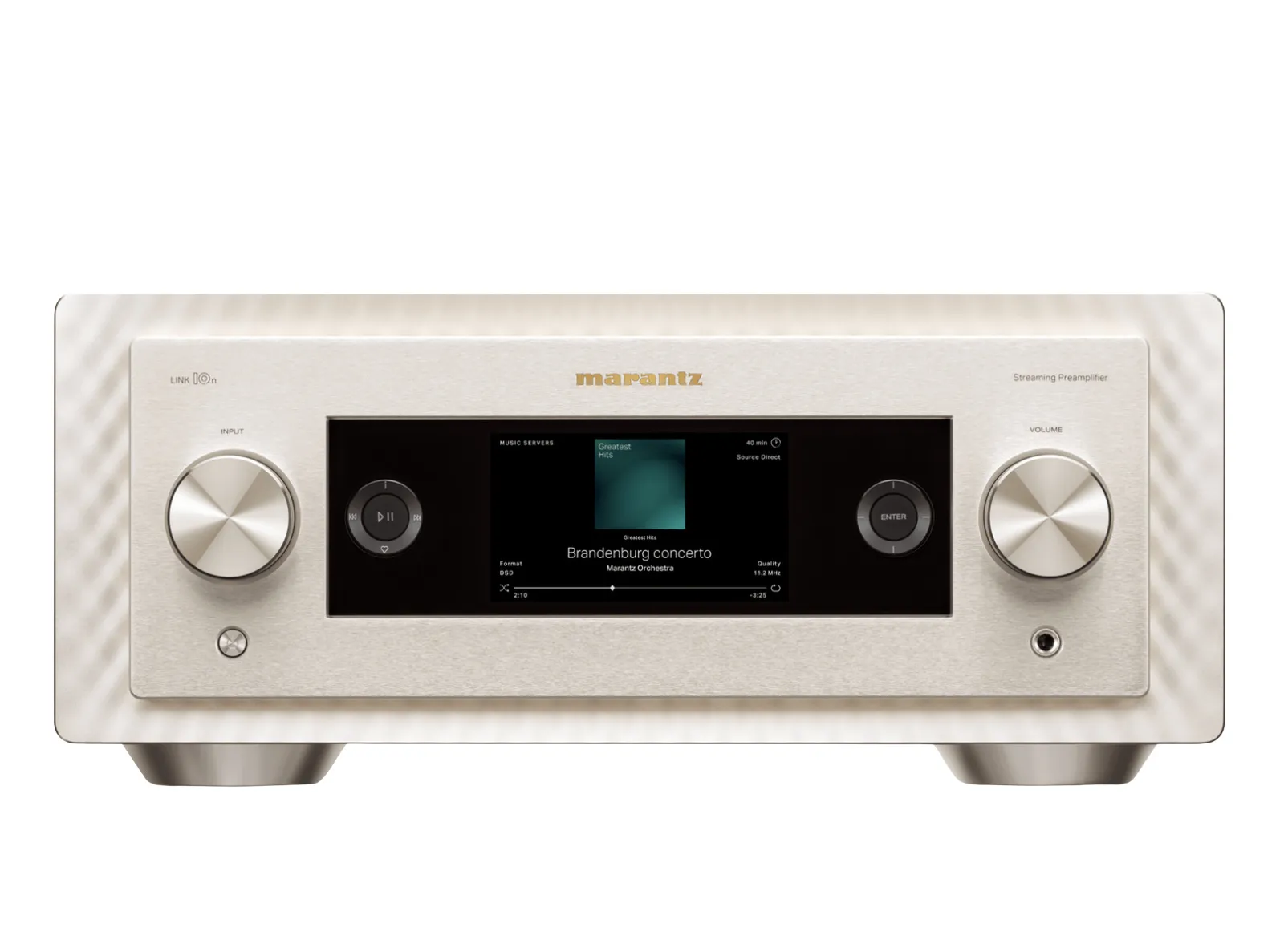 Marantz LINK 10n - Pré-Amplificador Streaming Reference 2.1 com HEOS, DAC de Alta Resolução, Arquitetura Totalmente Balanceada e Display TFT Colorido