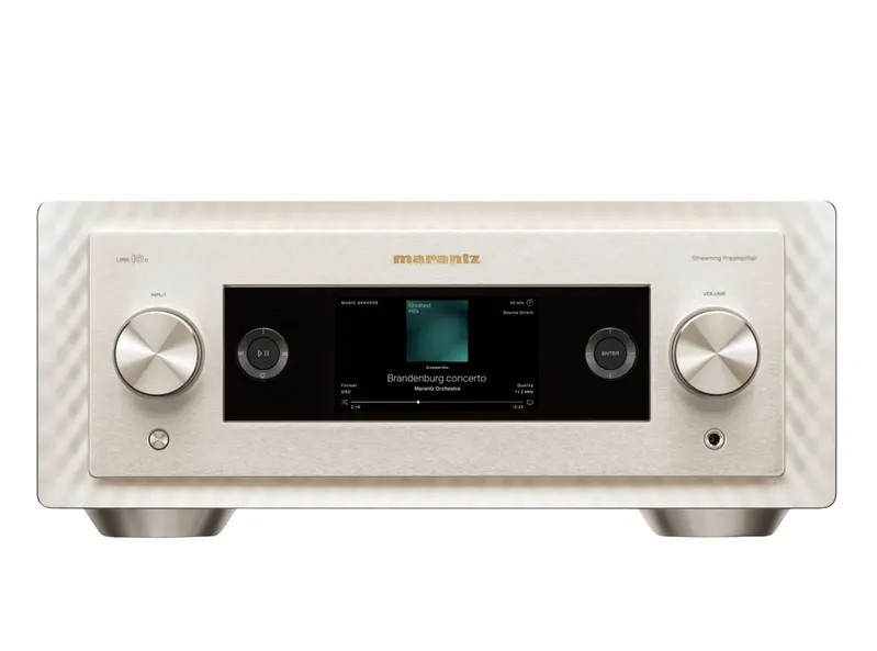 Marantz LINK 10n - Pré-Amplificador Streaming Reference 2.1 com HEOS, DAC de Alta Resolução, Arquitetura Totalmente Balanceada e Display TFT Colorido