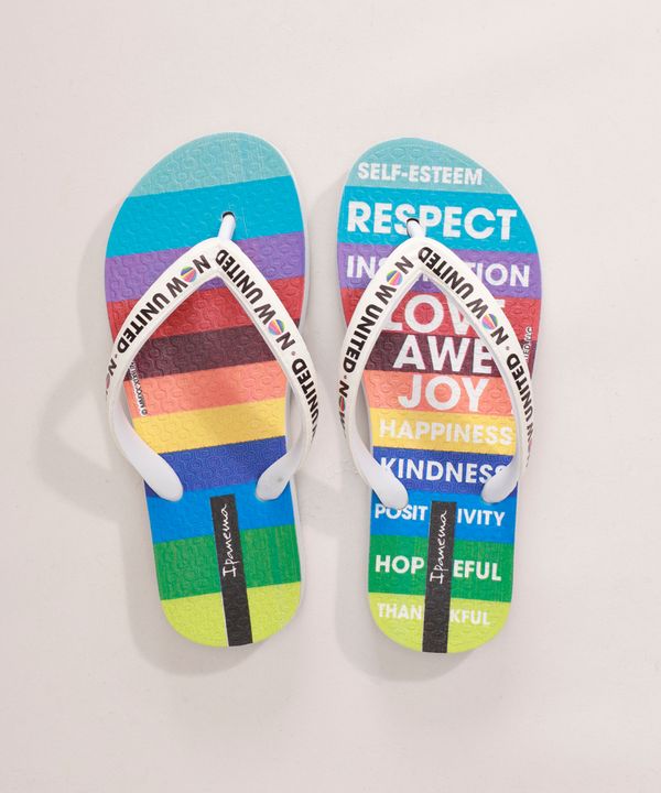 Chinelo Infantil Ipanema Estampado Now United Branco 31-32