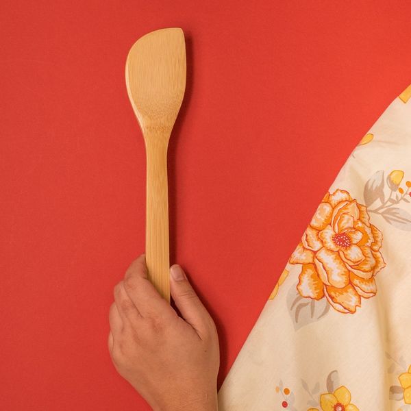 Espátula De Bambu Reta 30cm Mozcada