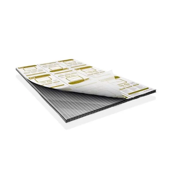Chapa De Policarbonato Alveolar Fume 4mm - 2,10m X 3,00m - Smart Fumê: 20% De Transmissão De Luz
