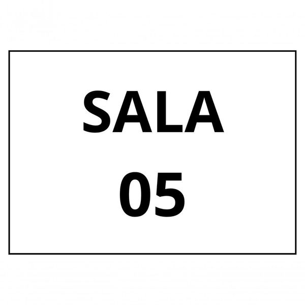 Placa de Sinalização 1-2 Oficio Sala 05 [F031] para Identificação de Ambientes em MDF Gravado a Laser Natural Trovarelli Placa de Sinalização 1-2 Oficio Sala 05 [F031] em MDF Gravado a Laser Natural Trovarelli Móveis