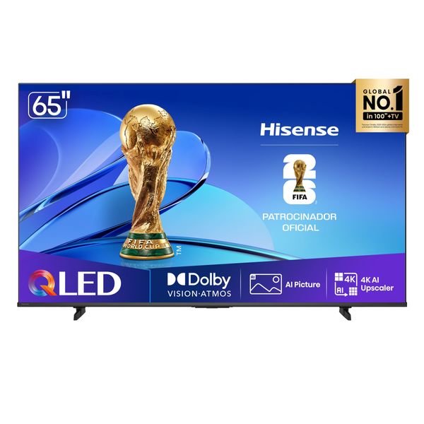 Smart TV 65 4K UHD Hisense QLED 65Q6QV HDR10 Dolby Atmos Vidaa U9 Preta