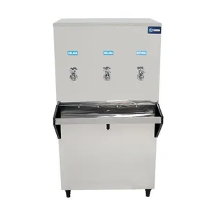 Bebedouro Industrial Coluna Knox 100L 2 Torneiras Geladas 1 Torneira Natural Inox (KX10) Bebedouro Industrial de Coluna KX10-C NG 3T Água Gelada e Natural Inox 110V