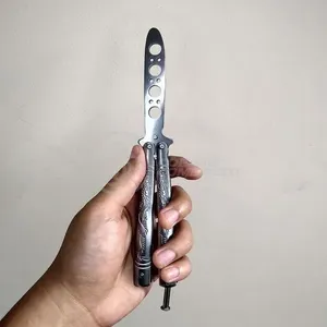 Knife Silver Butterfly Prata Borboleta Dobrável Inox