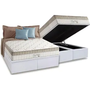 Cama Box com Baú King Best Euro Pillow Molas Ensacadas Anjos