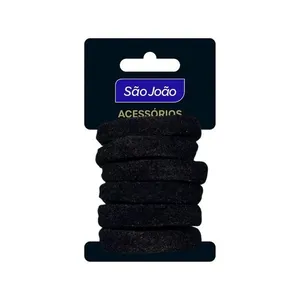 Elástico para Cabelo Preto São João Acessórios 8619 ELASTICO P/CABELO 8619 PRETO SAO JOAO