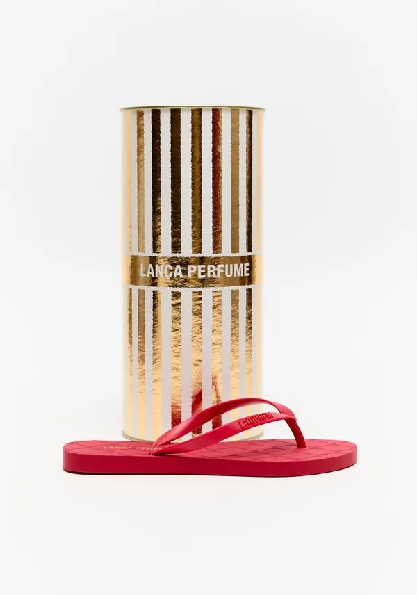 Kit Chinelo Com Lata Vermelho 35