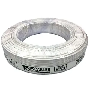 Cabo Elétrico Paralelo Top Cables 2 X 1,5mm, Peça Com 100 Metros, Branco (MP)