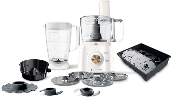 Processador de Alimentos Philips Walita Viva , 750W, 2 Velocidades, 10 acessórios, 1,5 L - RI7636 110V