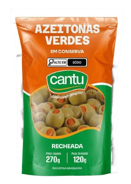 Azeitona Verde Cantu Pouch Fatiada 120g