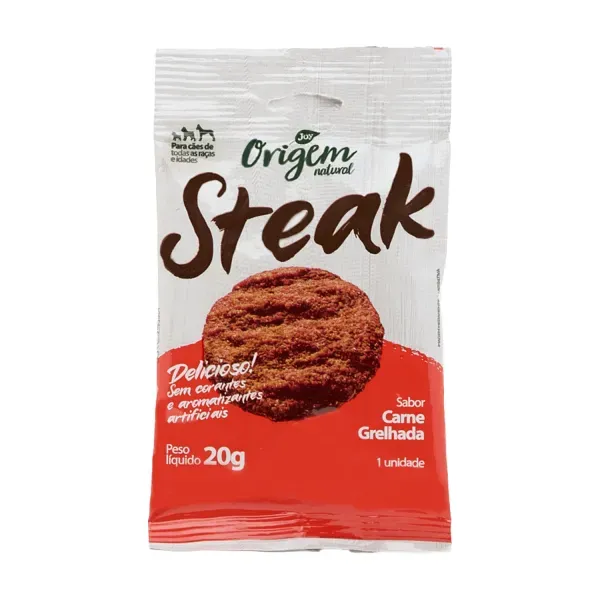 Petisco Cães Origem Natural Steak Carne 20 g