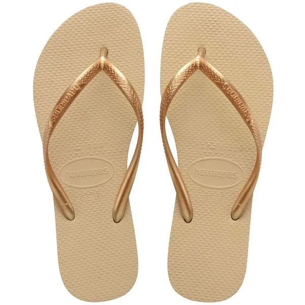 Chinelo Slim Areia / Dourado Claro 39/40 40000302719390 - Havaianas