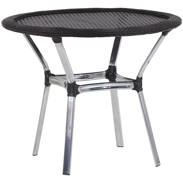 Mesa Emily Com Tampo Tramado Em Alumínio Trama Original Argila