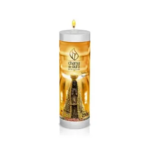 Vela Votiva Nossa Senhora Aparecida Branca 250g - Chama de Ouro