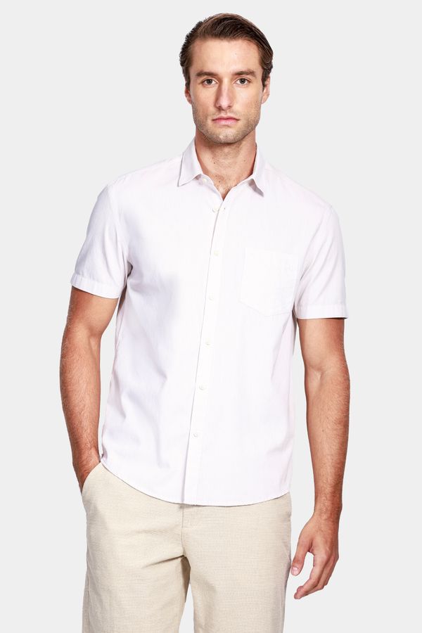 Camisa Manga Curta Cosmo Regular Button-Down Lotte Com Bolso Natural - XGG