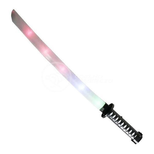Sabre Ninja Brinquedo Som E Led Luz - Preto