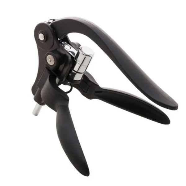 Saca Rolhas Coelho Zinco E Plástico Para Vinho Preto 15x5x19cm - Rojemac