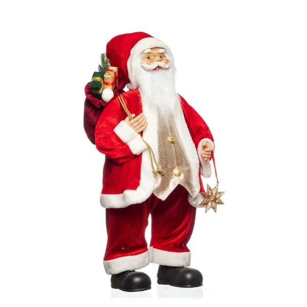 Papai Noel Bela Flor Vermelho 80cm 99231 (MP)
