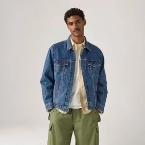 Jaqueta Jeans Levi's® Relaxed Trucker Lavagem Escura - L USA | G BR