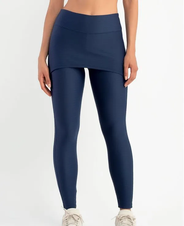 LEGGING FITNESS COM TAPA BUMBUM TEXTURA AZUL MARINHO M