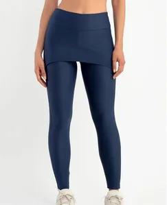 LEGGING FITNESS COM TAPA BUMBUM TEXTURA AZUL MARINHO M