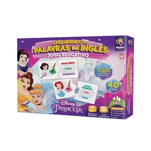 Jogo Educativo - Aprendendo as Palavras em Inglês - Disney - Princesa - 2 a 4 Jogadores - Mimo