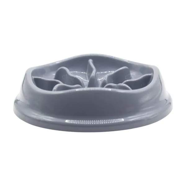 Comedouro Para Pets Lento Interativo Stark 350ml Cinza (MP)