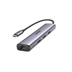 Adaptador Ugreen USB-C 3.1 para RJ45 Gigabit + USB CM475 Cinza