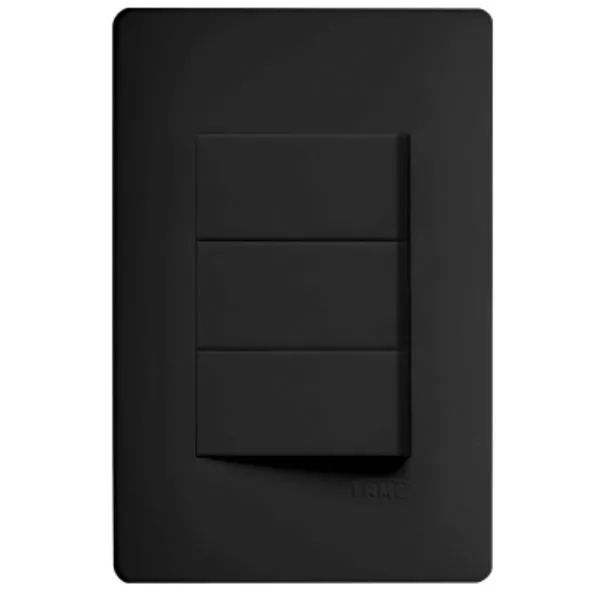 Interruptor de Embutir Fame Habitat Triplo 250V 16A 4051 Preto (MP)