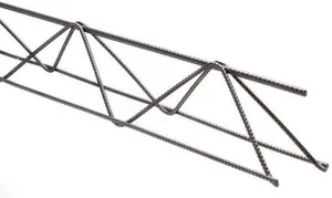 Treliça Ferro Gerdau TG8 Leve 6mm Barra Inferior 4,2mm Senoidal 4,2mm Barra Superior 8cm Altura 6m Comprimento