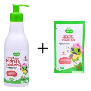 Kit Condicionador Hidrata Cabelinho + Refil Infantil Bioclub